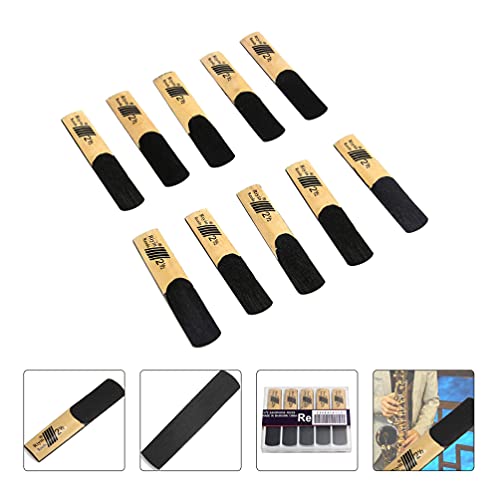 EXCEART 10Pcs Substituição Saxofone Alto Sax Saxofone Soprano Ou Alto Sax Palhetas para Clarinete