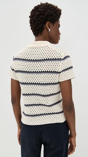 Vince Women's Macrame Stripe Henley Tee3