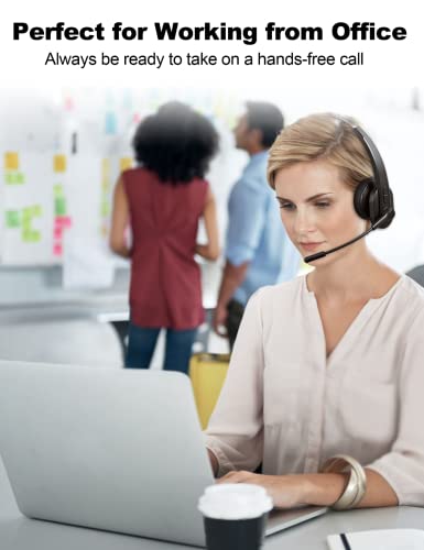 Sarevile Bluetooth Headset, Bluetooth Trucker Headset with Upgraded Microphone Noise Canceling for Trucker, Hand Free Wireless Headset with Adapter for Office Meeting. (Black) - Image 7