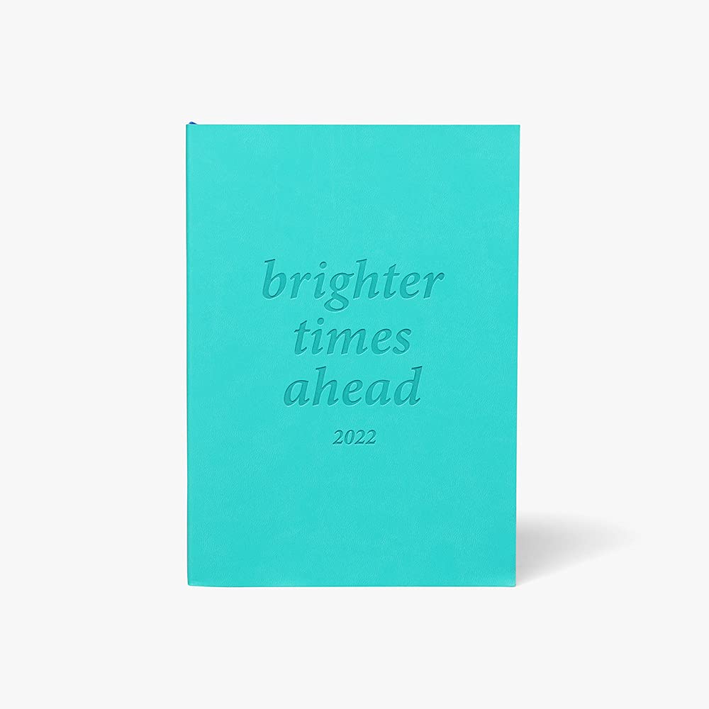Paperchase Agenda giornaliera 2022, formato A5, con scritta "Brighter Times Ahead" (lingua italiana non garantita)