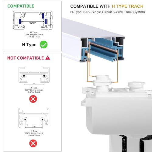 Plug in H Type LED Track Lighting Kits Dimmable Adjustable Angle Heads by Fiabtool - Used condition - Image 8