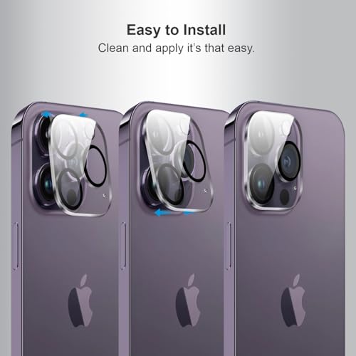 Image of SupCares Premium Camera Lens Protector Tempered Glass Compatible For iPhone 15 Pro and iPhone 15 Pro Max With Installation Kit | Edge to Edge Coverage | Transparent | Pack of 2