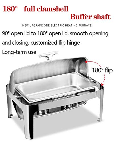 Chafing Dish, Chafing Dish Speisewärmer Elektrisch, 9L Buffetwärmer Edelstahl Warmhaltebehälter Essen für Buffets… – Bild 7