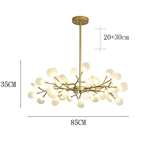 Lustre salon chic et suspension créative dorée pour chambre - 3