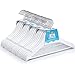 Homewit Grucce Bambino in Legno Massello, 24 Pezzi Grucce Appendiabiti per Bambini, con Barra Appendiabiti, Scanalature, Gancio Girevole a 360° – 30 cm – Bianco