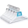 Homewit Witte kinderhangers, set van 24 baby’s houten hangers met bruginkepingen en 360 ° draaibare haak kinderen peuter…