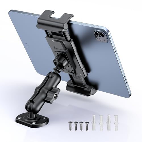 OHLPRO Tablet Holder for Car iPad Dashboard Truck Mount Stand Heavy Duty Drill Base 360° Rotatable Compatible with 5"-13" Phone Tablets