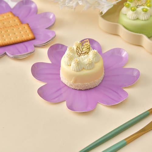 Einweg-Pappteller mit Gänseblümchen-Blumenmuster, 17 cm, Frühlings- und Sommergeschirr für Boho, Geburtstag, Hochzeit, Babyparty, Partyzubehör