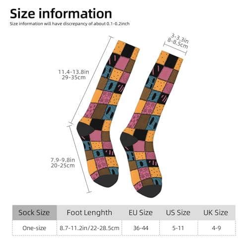 Image of Knee High Socks for Women Girls Fashion Women's Festival Stockings for Casual Running Work Travel