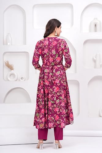 Image of MANHAREE | Women's Rayon Kurta with Pant & Dupatta Set