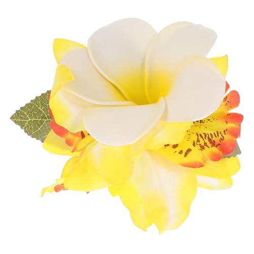 Pince à cheveux Plumeria FRCOLOR barrette fleur hawaïenne