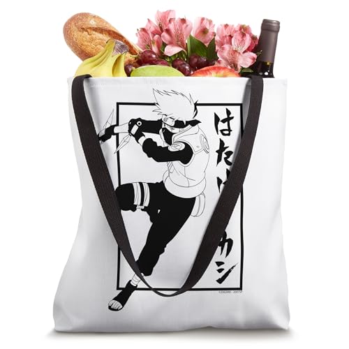 Bolso tipo tote de Naruto Shippuden con Kakashi y kanji vertical miniatura 4