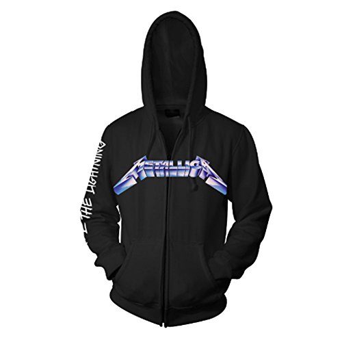 Image of Official Metallica - Ride The Lightning - Black Zip Hoodie (XX-Large)