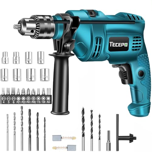 Furadeira de Impacto com Maleta, 1500w Parafusadeira 13mm,Ponteira Talhadeira Brocas (220, Volts)