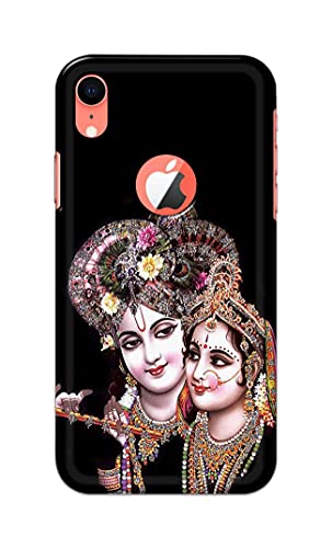 Image of PRINTFIDAA� Printed Hard Back Cover Case for Apple iPhone XR Logo View Back Cover (Radha Krishna) -2808