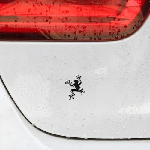 Image of 3D Metal Chrome Frog Car Emblem, Highly Distinctive car Decals, Car Decal Sticker Side Rear Trunk Decoration Accessories, Unisex Frog Auto Parts