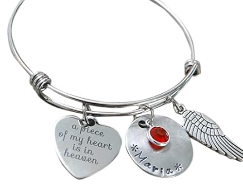 A Piece of My Heart is in Heaven bracelet//keychain/Necklace, sympathy gift, Memorial gift.
