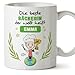 Mugffins Tassen Personalisierten f&uuml;r B&Auml;CKERIN Frau - Auf Deutsch - der Beste der Welt - 11 oz / 330 ml - Individuell Anpassbar Geschenk Mitarbeiter