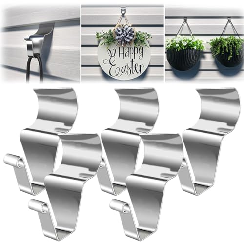 EHOTER Hooks for Siding 2024 New Siding Hooks for Hanging Outdoor for Heavy Duty Hooks for Vinyl Siding to Hang Things Clips for Siding to Hang Things for Hanging Outdoor Home Decor (B 5pcs)