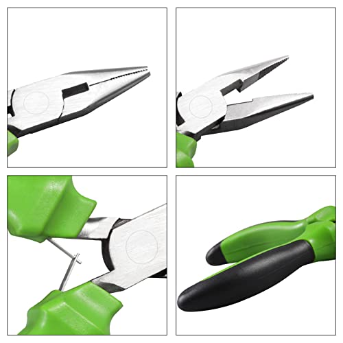 Image of Mini Long Nose Pliers with Cutter 4.5 Inch Wire Cutters Wire Cutting Tool Jewelry Making Pliers Handcraft Beading Repair Tool
