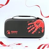 Funda para Nintendo Switch 2, resistente a los golpes, resistente al agua, carcasa rígida EVA y plástico balístico, organizador para 20 juegos + accesorios (negro y rojo)