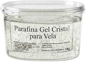 Parafina Gel Cristal para Vela, Transparente, 1kg, Alta Rigidez, Ideal para Fôrmas e Recipientes de Vidro, Império das Essências