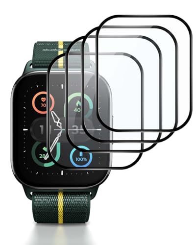 YAJOJO 4 Pack Screen Protector for Motorola Moto Watch Fit 1.9 inch, 3D Full Screen Coverage Protective Film for Moto Watch Fit Smart Watch, HD Clarity,Anti-Scratch, Bubble Free -  SMW_FLIM_MTWF_FHM_TZ4