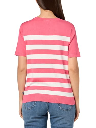 Image of Nautica Women's Crew Neck Stripe Short Sleeve Sweater