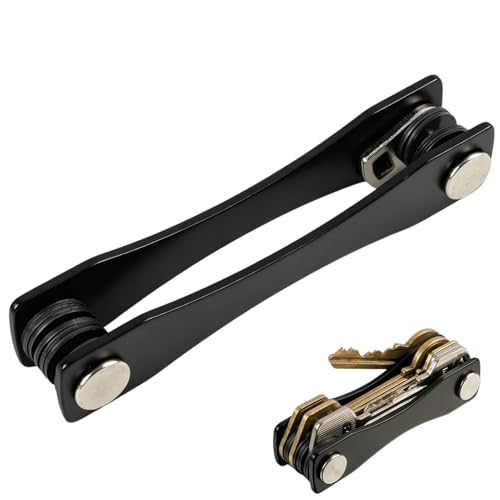Aelxveba Llavero Organizador Compacto, Organizador Minimalista, para Llaves sin Ruido ni Desorden, Expansión de Hasta 14 Llaves, Incluye Anillo para Llaves de Coche, Fabricado en Acero Inoxidable Aelxveba Llavero Organizador Compacto, Organizador Minimalista, para Llaves sin Ruido ni Desorden, Expansión de Hasta 14 Llaves, Incluye Anillo para Llaves de Coche, Fabricado en Acero Inoxidable 