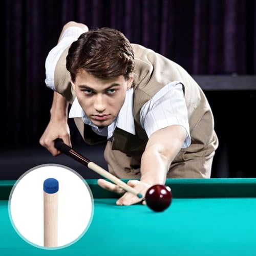 Lnngub 20 Stück Billard Queue Spitzen, 12mm/13mm Billiard Cue Spitze Reparaturset Pool Queues Spitzen Ersatz Kit Kunstleder Queue Tipps Ersatzspitzen Zubehör Set für Billardstöcke Snooker Pool Queues