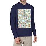 Tailles assorties : le sweat à capuche imprimé crème glacée et motif gaufré pour homme avec des couleurs et des designs élégants mesure les tailles de S à 3XL. Convient pour différentes morphologies, assurant le meilleur effet de port.