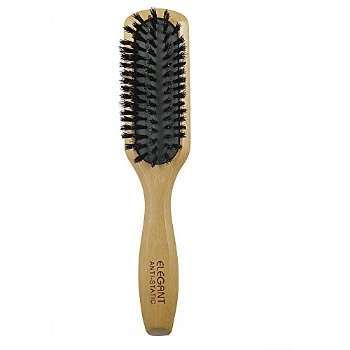 Elegant EL 452 9' Styling Hair Brush, Bamboo Wood 100% Boar Bristles. Anti-Static