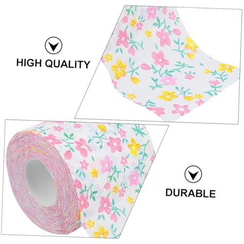Papel higiénico decorado rosa en rollo para baño y comedor pack de 2 4