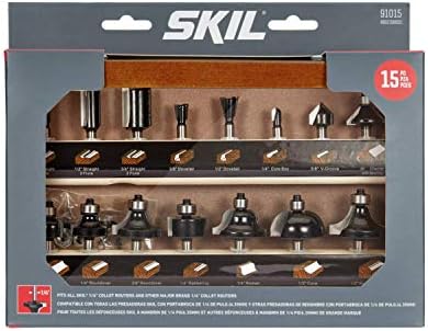 SKIL 91015 15PC Router Bit Set - Amazon.com