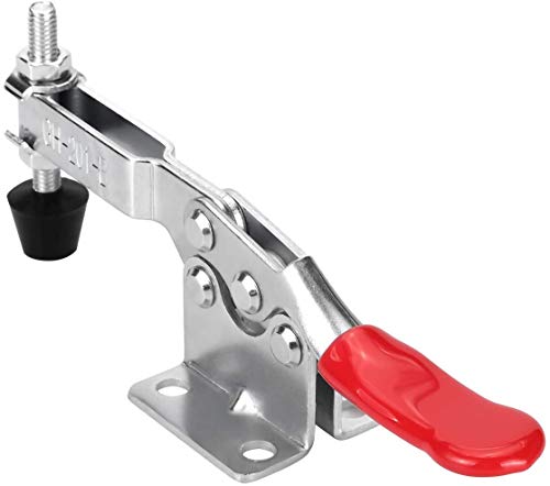 Chfine 10 Pack Toggle Clamps, Hold Down Clamp 220Lbs Holding Capacity Quick Release Horizontal Clamps with Rubber Pressure Tip for Woodworking Jigs and Fixtures, Welding, Drill Press, Crosscut Sled by chfine - Image 8