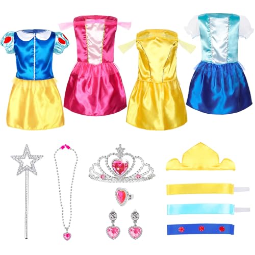 Set de disfraces de princesa para niñas 15 piezas miniatura 6