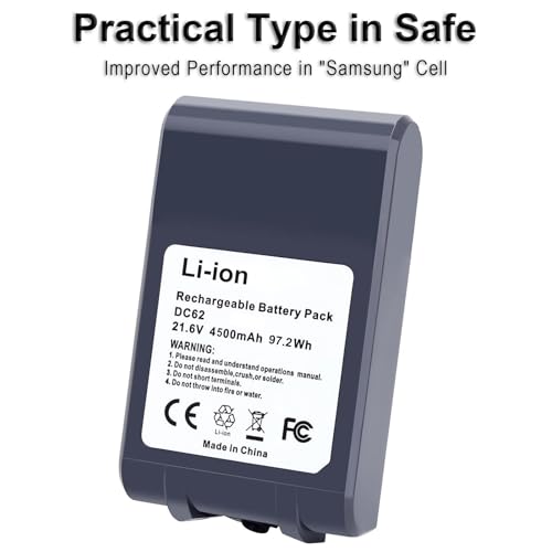 Image of Biswaye Compatible with Dyson V6 Battery Replacement Compatible with Dyson V6 DC62 DC59 DC58 SV03 SV04 SV06 SV09 Slim Animal Absolute Motorhead 21.6V Cordless Vacuum Batteries