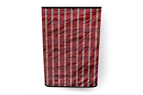 Image of Stylista Washing Machine Cover Compatible for LG 8 kg T9077NEDL1 Fully-Automatic Top Load Plaid Red