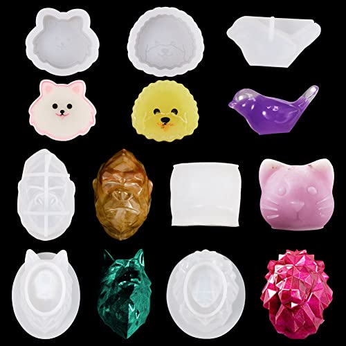 Boutigem Molde de silicona de resina animal Cover