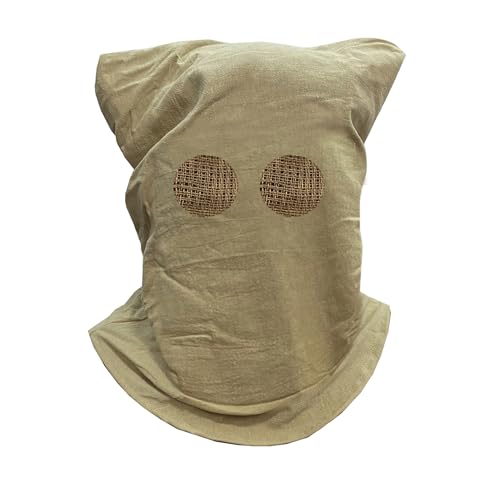 QFCFRQ Headsman Halloween Horror Mask Executioner Butcher Headgear Creepy Scary Burlap Masks Cosplay Party (Headsman F)