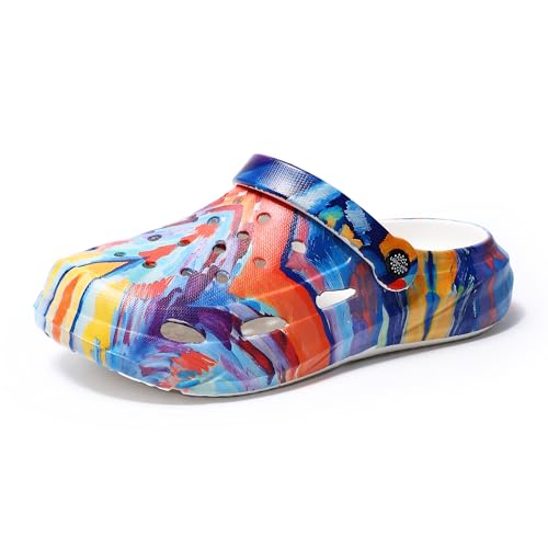 Image of Kids Boys Girls Classic Camo Garden Clogs & Mules | Lightweight Summer Shoes - Quick-Dry Non-Slip Beach Clogs