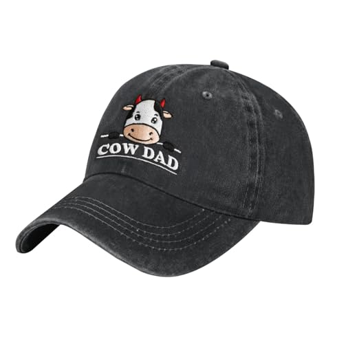 ZVUZVO Cow Dad Hat, Cow Gifts for Men, Farm Baseball Hat Adjustable Embroidered Farmer Baseball Cap. Cow Dad — view 4