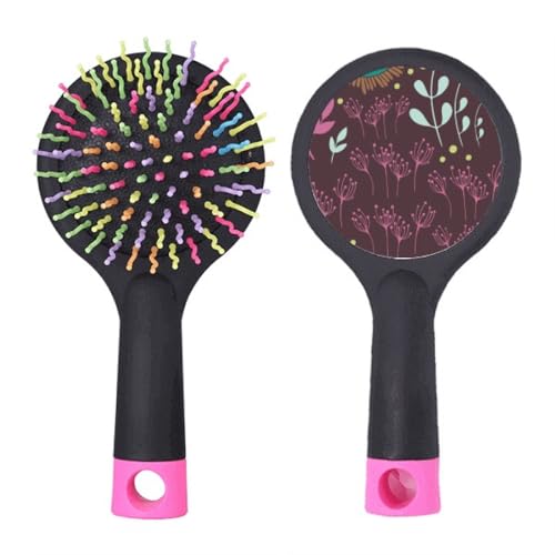 Brosse démêlante fleur foncée art déco pour votre rituel salon