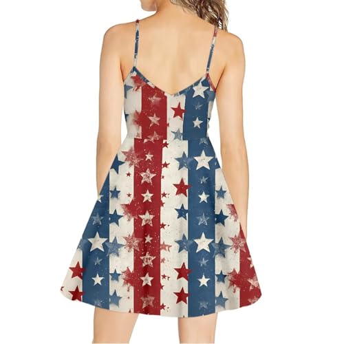 Image of Cozeyat Women Girls Summer Sleeveless Dress Casual Swing Beach Cover Up Knee Length Dresses,Large Size XS-4XL