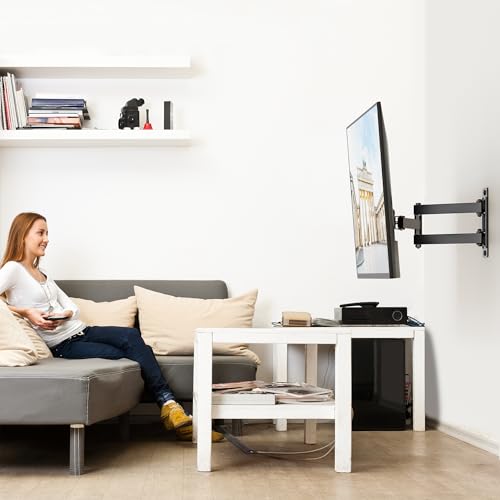 BONTEC Soporte TV Pared Inclinable y Giratorio de 13-42 Pulgadas Planos Curvos LCD LED OLED, Soporte Pared TV con Brazo Extensible, hasta 25 kg, Máx VESA 200x200 mm - imagen 8