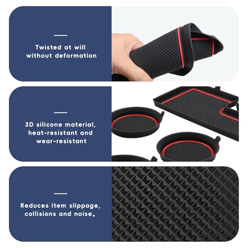 auovo tapetes insertos para portavasos Ford F150 2009-2014 miniatura 5