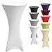 Produktbild Beautissu Strech Husse für Stehtische Ø 80-85 cm  Stella elastischer Strechüberzug Tischhusse für Bistrotische  Stehtischhusse für Hochzeit, Geburtstag, Taufe etc - Edle Stehtisch Hussen in Weiß