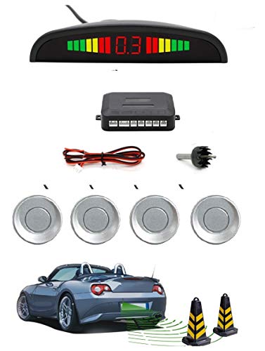 Image of Auto Addict Car Reverse Parking Sensors Assistant Silver Color for Maruti Suzuki 800