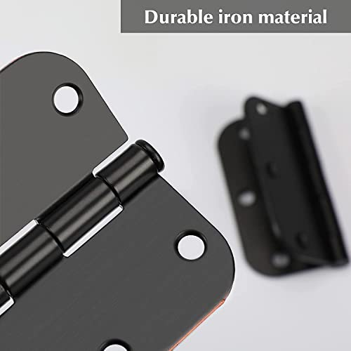 48 Pack Oil Rubbed Bronze Door Hinges 3.5 Inch Bronze Interior Door Hinges Antique Steel Door Hinges With 5/8" Radius Corner Bronze Removable Pin Hinges #TOP2