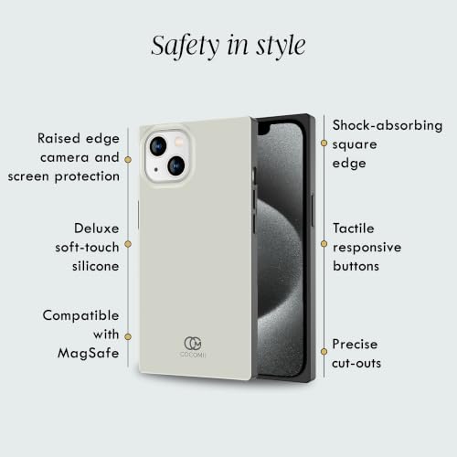 Image of COCOMII Rectangle for iPhone 15 Plus /14 Plus Case, Glossy Bone